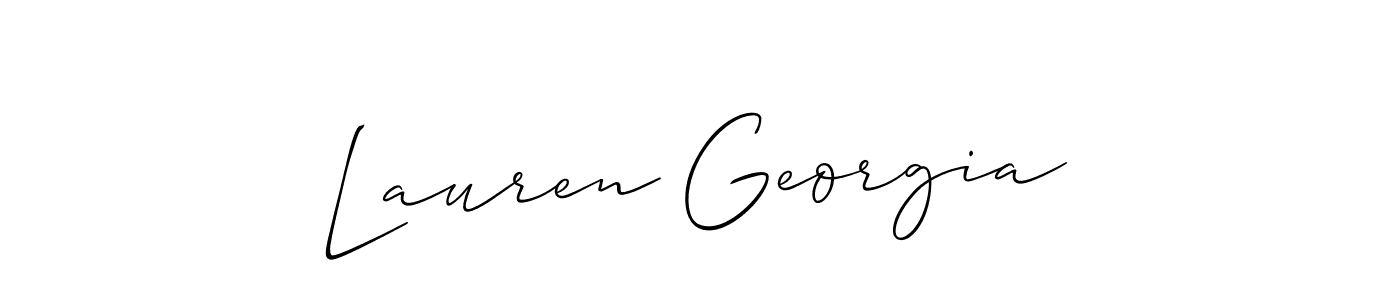 Use a signature maker to create a handwritten signature online. With this signature software, you can design (Allison_Script) your own signature for name Lauren Georgia. Lauren Georgia signature style 2 images and pictures png