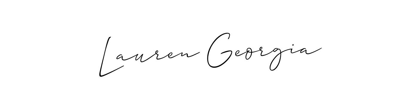 Make a short Lauren Georgia signature style. Manage your documents anywhere anytime using Allison_Script. Create and add eSignatures, submit forms, share and send files easily. Lauren Georgia signature style 2 images and pictures png