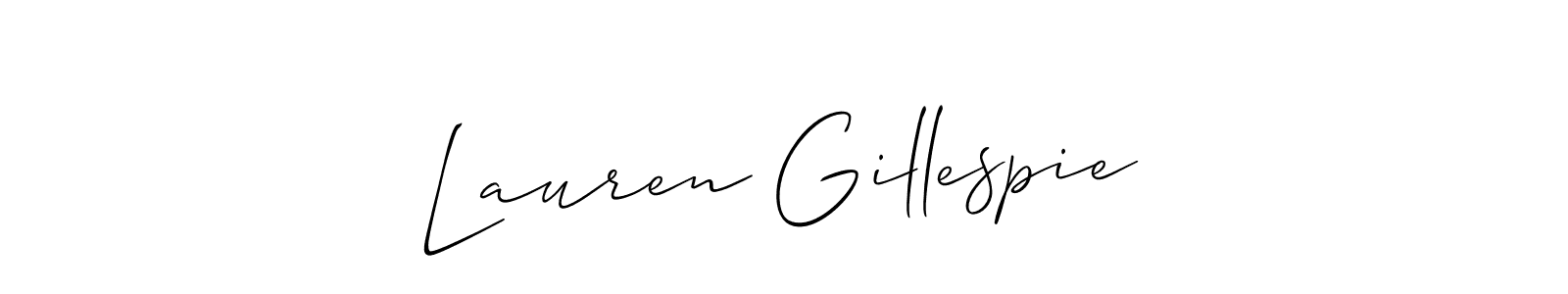 Use a signature maker to create a handwritten signature online. With this signature software, you can design (Allison_Script) your own signature for name Lauren Gillespie. Lauren Gillespie signature style 2 images and pictures png