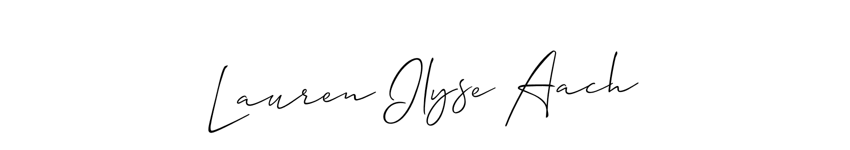 Allison_Script is a professional signature style that is perfect for those who want to add a touch of class to their signature. It is also a great choice for those who want to make their signature more unique. Get Lauren Ilyse Aach name to fancy signature for free. Lauren Ilyse Aach signature style 2 images and pictures png