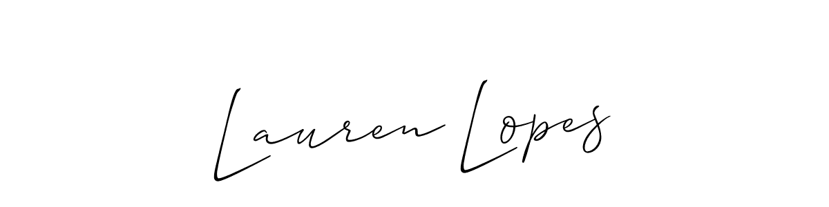 How to make Lauren Lopes signature? Allison_Script is a professional autograph style. Create handwritten signature for Lauren Lopes name. Lauren Lopes signature style 2 images and pictures png