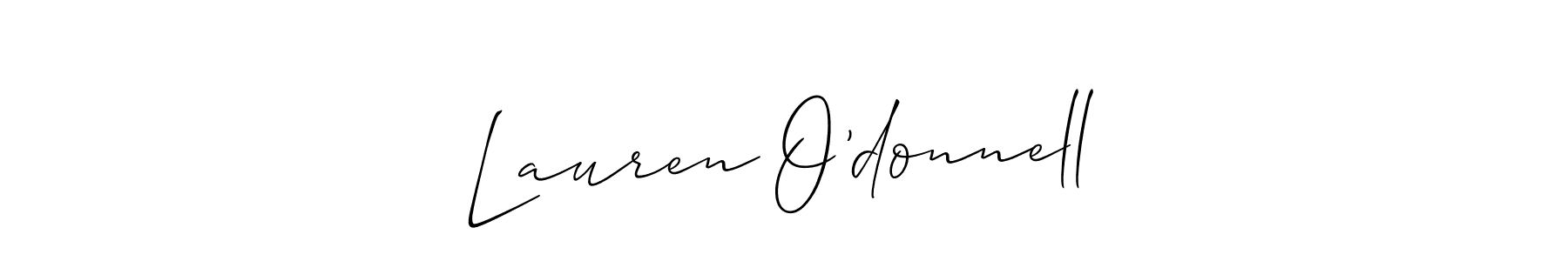 Allison_Script is a professional signature style that is perfect for those who want to add a touch of class to their signature. It is also a great choice for those who want to make their signature more unique. Get Lauren O’donnell name to fancy signature for free. Lauren O’donnell signature style 2 images and pictures png