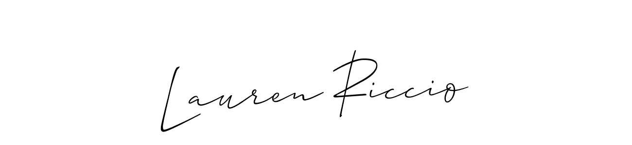 Also we have Lauren Riccio name is the best signature style. Create professional handwritten signature collection using Allison_Script autograph style. Lauren Riccio signature style 2 images and pictures png