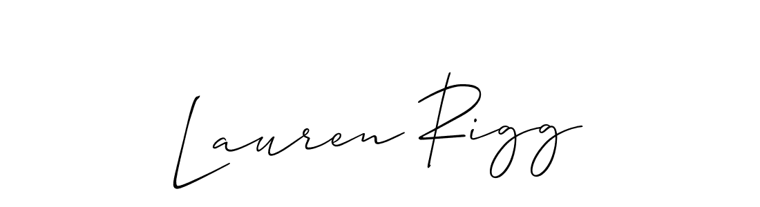 It looks lik you need a new signature style for name Lauren Rigg. Design unique handwritten (Allison_Script) signature with our free signature maker in just a few clicks. Lauren Rigg signature style 2 images and pictures png