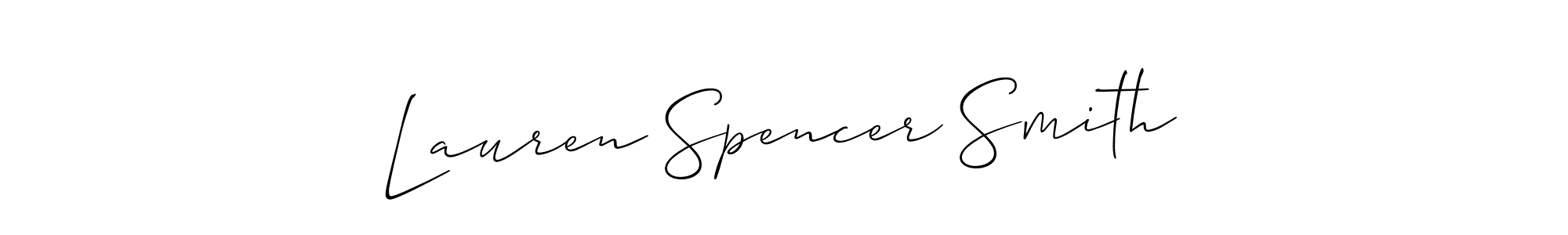Allison_Script is a professional signature style that is perfect for those who want to add a touch of class to their signature. It is also a great choice for those who want to make their signature more unique. Get Lauren Spencer Smith name to fancy signature for free. Lauren Spencer Smith signature style 2 images and pictures png