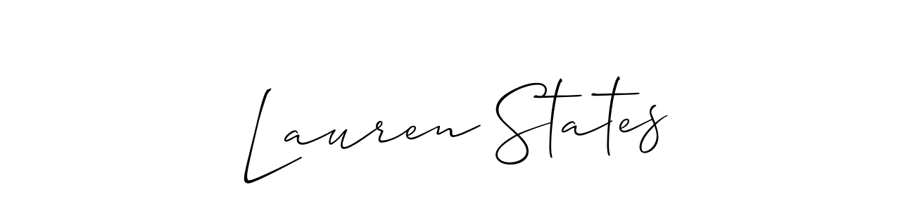 How to make Lauren States signature? Allison_Script is a professional autograph style. Create handwritten signature for Lauren States name. Lauren States signature style 2 images and pictures png