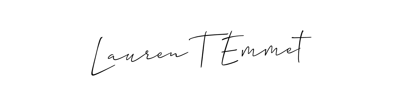 Use a signature maker to create a handwritten signature online. With this signature software, you can design (Allison_Script) your own signature for name Lauren T Emmet. Lauren T Emmet signature style 2 images and pictures png