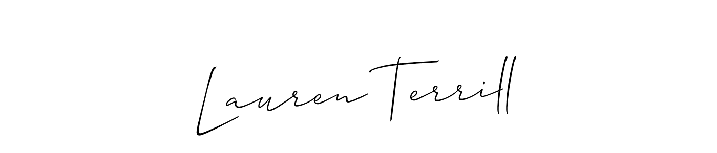 Allison_Script is a professional signature style that is perfect for those who want to add a touch of class to their signature. It is also a great choice for those who want to make their signature more unique. Get Lauren Terrill name to fancy signature for free. Lauren Terrill signature style 2 images and pictures png