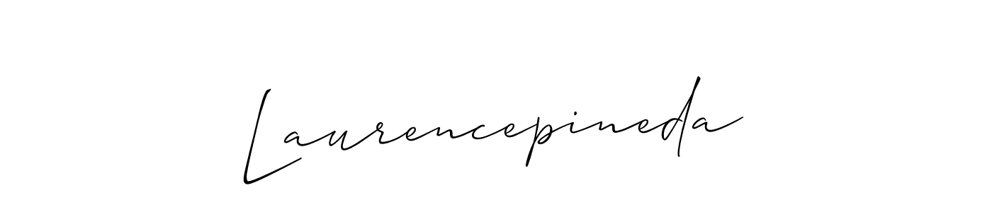 This is the best signature style for the Laurencepineda name. Also you like these signature font (Allison_Script). Mix name signature. Laurencepineda signature style 2 images and pictures png