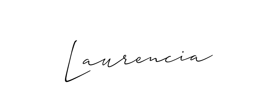 It looks lik you need a new signature style for name Laurencia. Design unique handwritten (Allison_Script) signature with our free signature maker in just a few clicks. Laurencia signature style 2 images and pictures png