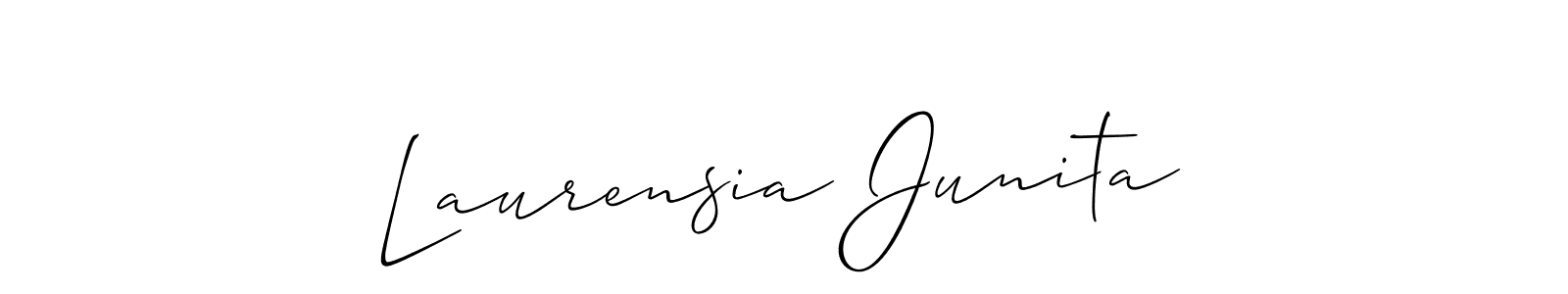 This is the best signature style for the Laurensia Junita name. Also you like these signature font (Allison_Script). Mix name signature. Laurensia Junita signature style 2 images and pictures png