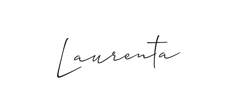 if you are searching for the best signature style for your name Laurenta. so please give up your signature search. here we have designed multiple signature styles  using Allison_Script. Laurenta signature style 2 images and pictures png