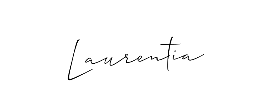 Make a beautiful signature design for name Laurentia. With this signature (Allison_Script) style, you can create a handwritten signature for free. Laurentia signature style 2 images and pictures png