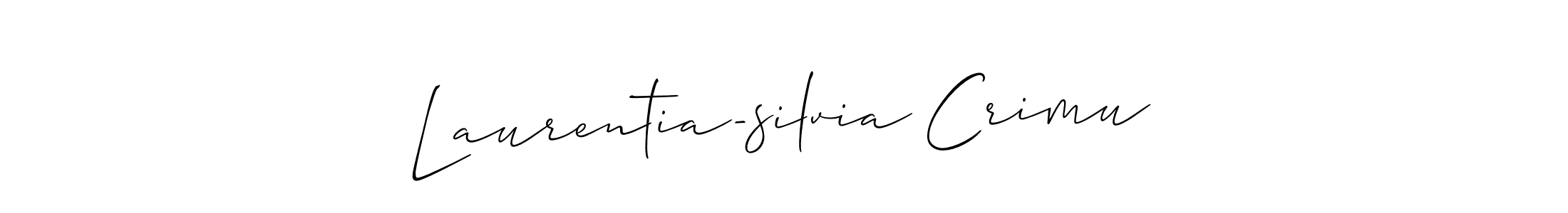 How to make Laurentia-silvia Crimu name signature. Use Allison_Script style for creating short signs online. This is the latest handwritten sign. Laurentia-silvia Crimu signature style 2 images and pictures png