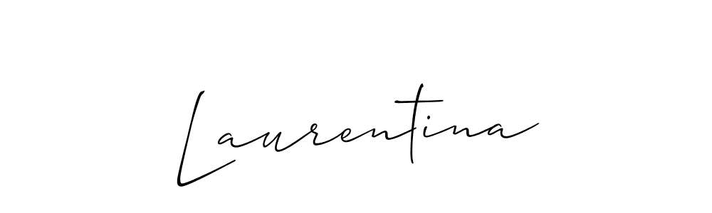Create a beautiful signature design for name Laurentina. With this signature (Allison_Script) fonts, you can make a handwritten signature for free. Laurentina signature style 2 images and pictures png