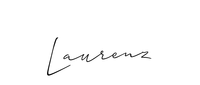 Make a beautiful signature design for name Laurenz. With this signature (Allison_Script) style, you can create a handwritten signature for free. Laurenz signature style 2 images and pictures png