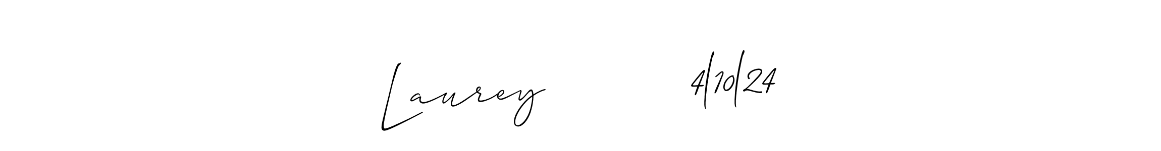 Similarly Allison_Script is the best handwritten signature design. Signature creator online .You can use it as an online autograph creator for name Laurey          4l10l24. Laurey          4l10l24 signature style 2 images and pictures png