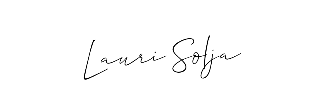 Best and Professional Signature Style for Lauri Solja. Allison_Script Best Signature Style Collection. Lauri Solja signature style 2 images and pictures png