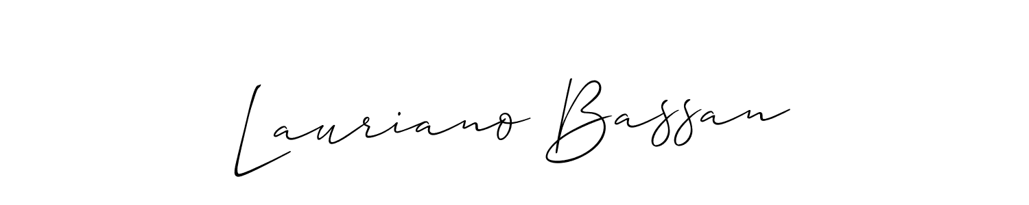 Design your own signature with our free online signature maker. With this signature software, you can create a handwritten (Allison_Script) signature for name Lauriano Bassan. Lauriano Bassan signature style 2 images and pictures png