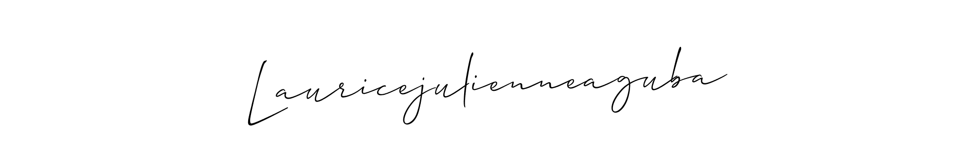 You should practise on your own different ways (Allison_Script) to write your name (Lauricejulienneaguba) in signature. don't let someone else do it for you. Lauricejulienneaguba signature style 2 images and pictures png
