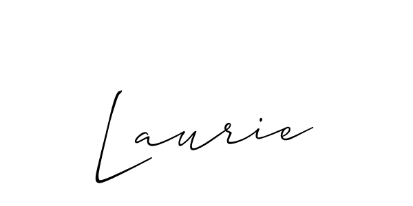 You should practise on your own different ways (Allison_Script) to write your name (Laurie) in signature. don't let someone else do it for you. Laurie signature style 2 images and pictures png