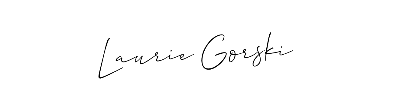 Also we have Laurie Gorski name is the best signature style. Create professional handwritten signature collection using Allison_Script autograph style. Laurie Gorski signature style 2 images and pictures png