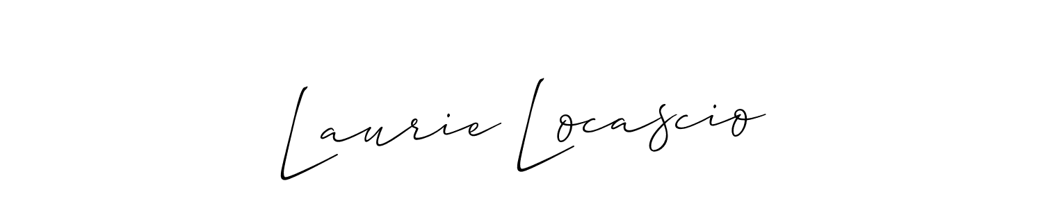 How to make Laurie Locascio name signature. Use Allison_Script style for creating short signs online. This is the latest handwritten sign. Laurie Locascio signature style 2 images and pictures png