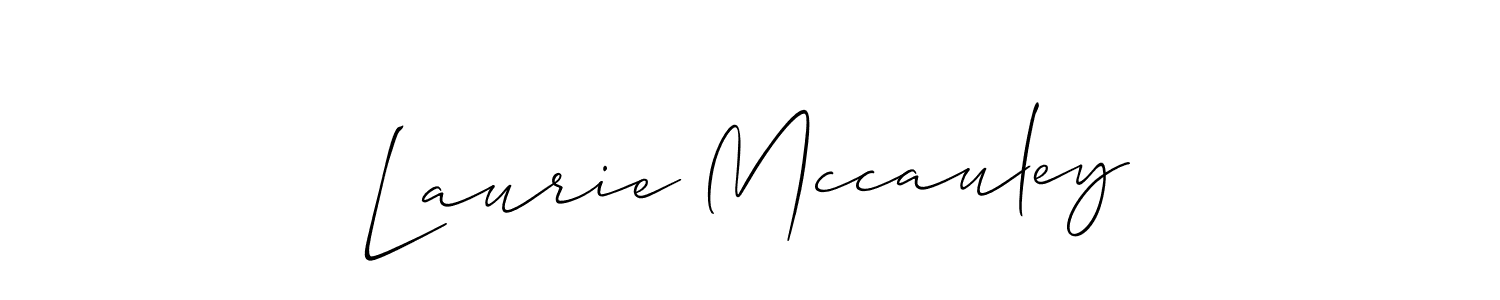How to make Laurie Mccauley name signature. Use Allison_Script style for creating short signs online. This is the latest handwritten sign. Laurie Mccauley signature style 2 images and pictures png