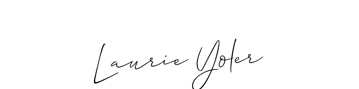 The best way (Allison_Script) to make a short signature is to pick only two or three words in your name. The name Laurie Yoler include a total of six letters. For converting this name. Laurie Yoler signature style 2 images and pictures png