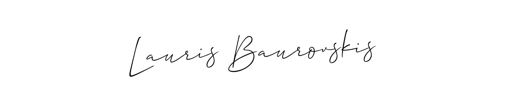 Make a short Lauris Baurovskis signature style. Manage your documents anywhere anytime using Allison_Script. Create and add eSignatures, submit forms, share and send files easily. Lauris Baurovskis signature style 2 images and pictures png