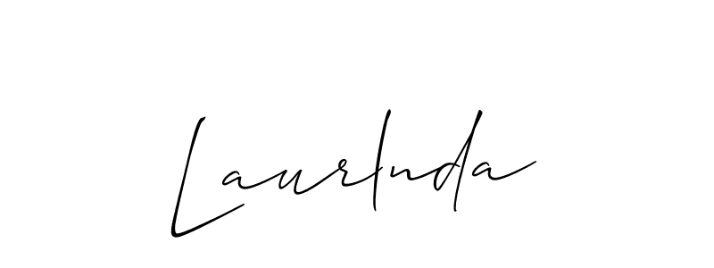 Make a beautiful signature design for name Laurlnda. With this signature (Allison_Script) style, you can create a handwritten signature for free. Laurlnda signature style 2 images and pictures png