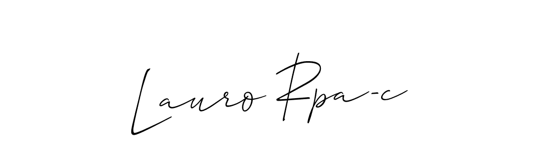 Also we have Lauro Rpa-c name is the best signature style. Create professional handwritten signature collection using Allison_Script autograph style. Lauro Rpa-c signature style 2 images and pictures png