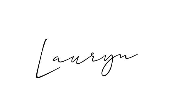 Design your own signature with our free online signature maker. With this signature software, you can create a handwritten (Allison_Script) signature for name Lauryn. Lauryn signature style 2 images and pictures png