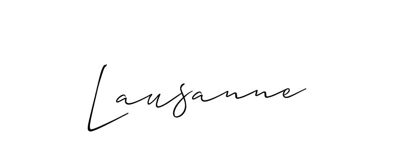 How to make Lausanne name signature. Use Allison_Script style for creating short signs online. This is the latest handwritten sign. Lausanne signature style 2 images and pictures png