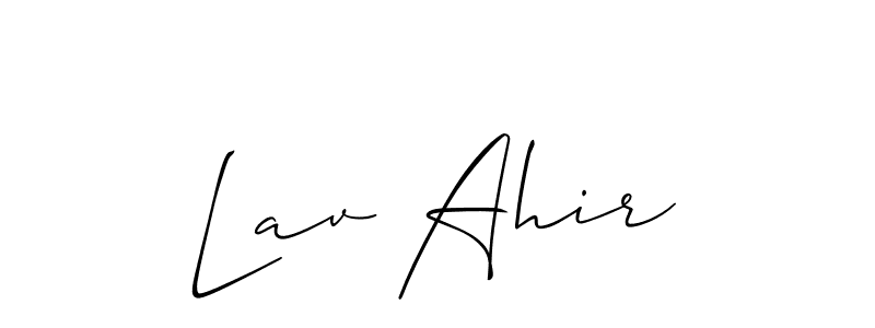 This is the best signature style for the Lav Ahir name. Also you like these signature font (Allison_Script). Mix name signature. Lav Ahir signature style 2 images and pictures png