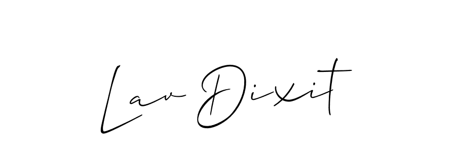 Use a signature maker to create a handwritten signature online. With this signature software, you can design (Allison_Script) your own signature for name Lav Dixit. Lav Dixit signature style 2 images and pictures png