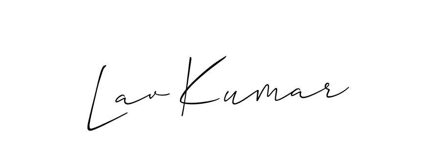 Use a signature maker to create a handwritten signature online. With this signature software, you can design (Allison_Script) your own signature for name Lav Kumar. Lav Kumar signature style 2 images and pictures png