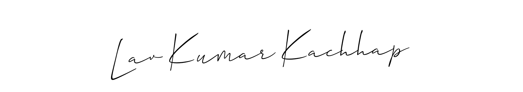 Create a beautiful signature design for name Lav Kumar Kachhap. With this signature (Allison_Script) fonts, you can make a handwritten signature for free. Lav Kumar Kachhap signature style 2 images and pictures png