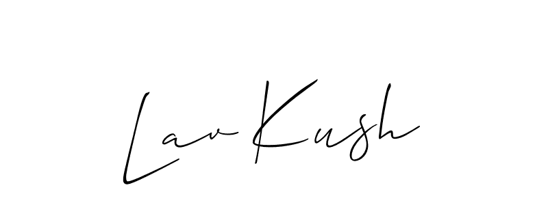 You should practise on your own different ways (Allison_Script) to write your name (Lav Kush) in signature. don't let someone else do it for you. Lav Kush signature style 2 images and pictures png