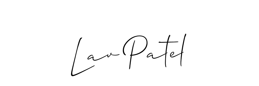 Design your own signature with our free online signature maker. With this signature software, you can create a handwritten (Allison_Script) signature for name Lav Patel. Lav Patel signature style 2 images and pictures png