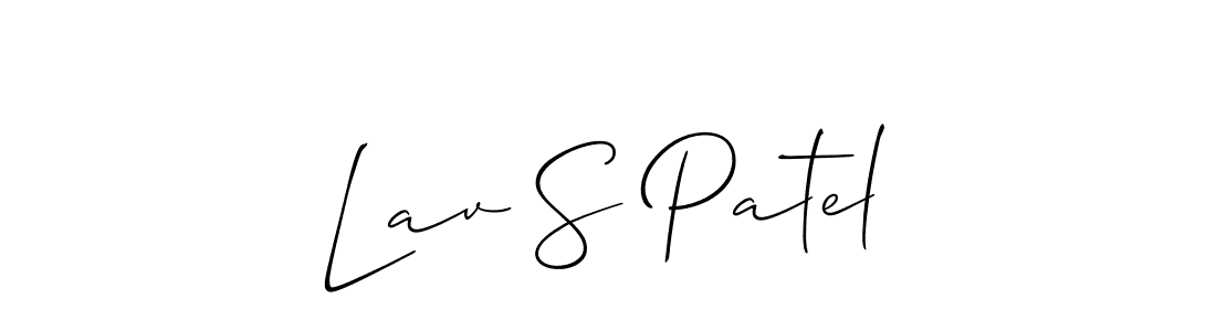 Allison_Script is a professional signature style that is perfect for those who want to add a touch of class to their signature. It is also a great choice for those who want to make their signature more unique. Get Lav S Patel name to fancy signature for free. Lav S Patel signature style 2 images and pictures png