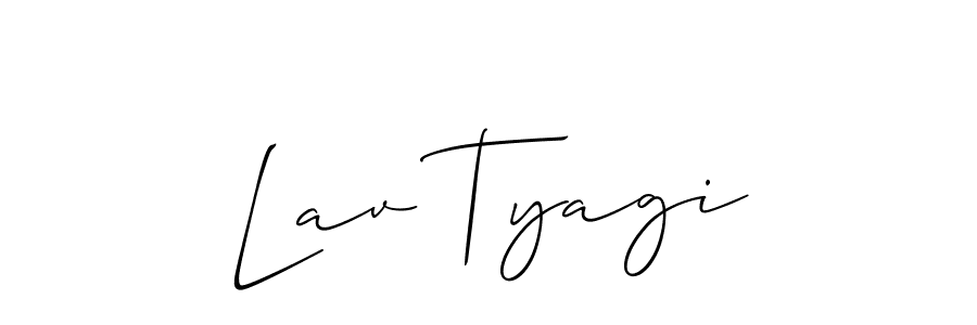 Lav Tyagi stylish signature style. Best Handwritten Sign (Allison_Script) for my name. Handwritten Signature Collection Ideas for my name Lav Tyagi. Lav Tyagi signature style 2 images and pictures png