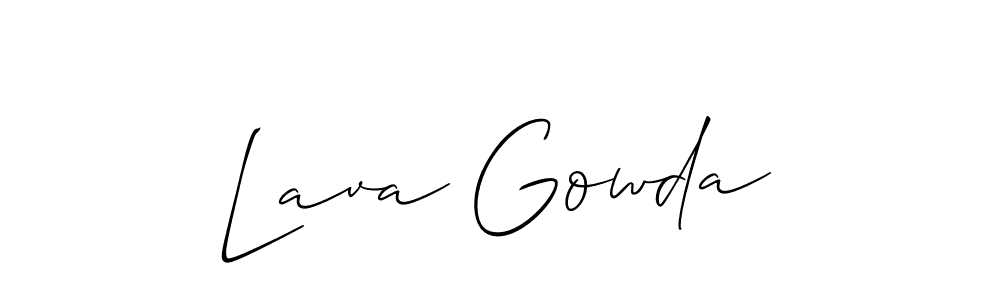 Also we have Lava Gowda name is the best signature style. Create professional handwritten signature collection using Allison_Script autograph style. Lava Gowda signature style 2 images and pictures png