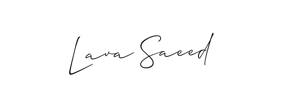 Design your own signature with our free online signature maker. With this signature software, you can create a handwritten (Allison_Script) signature for name Lava Saeed. Lava Saeed signature style 2 images and pictures png