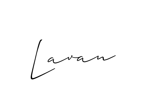 Use a signature maker to create a handwritten signature online. With this signature software, you can design (Allison_Script) your own signature for name Lavan. Lavan signature style 2 images and pictures png
