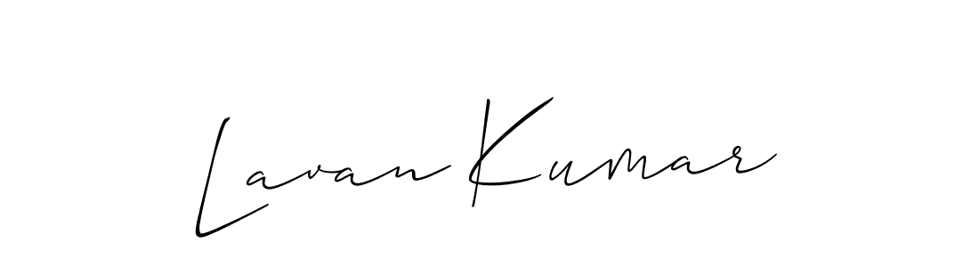 Make a beautiful signature design for name Lavan Kumar. With this signature (Allison_Script) style, you can create a handwritten signature for free. Lavan Kumar signature style 2 images and pictures png