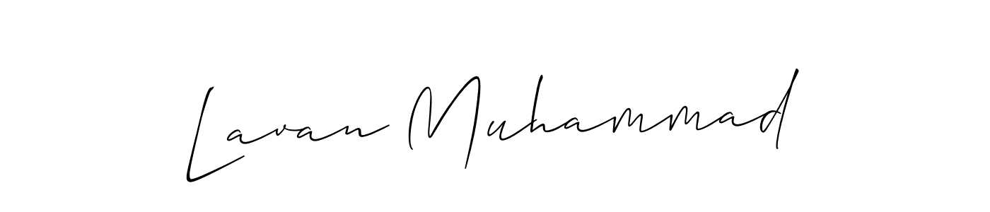 Design your own signature with our free online signature maker. With this signature software, you can create a handwritten (Allison_Script) signature for name Lavan Muhammad. Lavan Muhammad signature style 2 images and pictures png