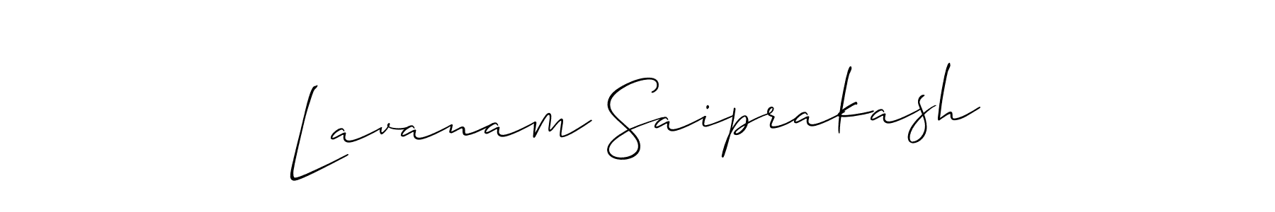 How to Draw Lavanam Saiprakash signature style? Allison_Script is a latest design signature styles for name Lavanam Saiprakash. Lavanam Saiprakash signature style 2 images and pictures png