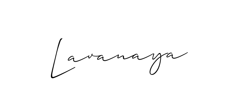 Design your own signature with our free online signature maker. With this signature software, you can create a handwritten (Allison_Script) signature for name Lavanaya. Lavanaya signature style 2 images and pictures png