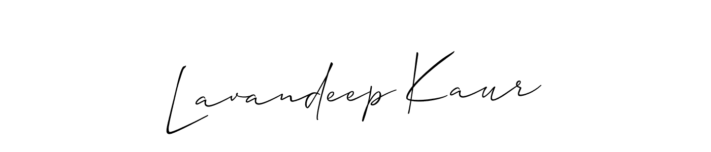 Create a beautiful signature design for name Lavandeep Kaur. With this signature (Allison_Script) fonts, you can make a handwritten signature for free. Lavandeep Kaur signature style 2 images and pictures png